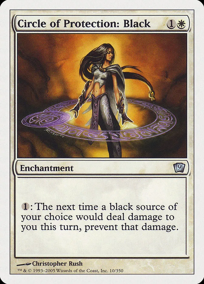 2005 Ninth Edition Circle of Protection: Black uncommon #10 uncommon card image