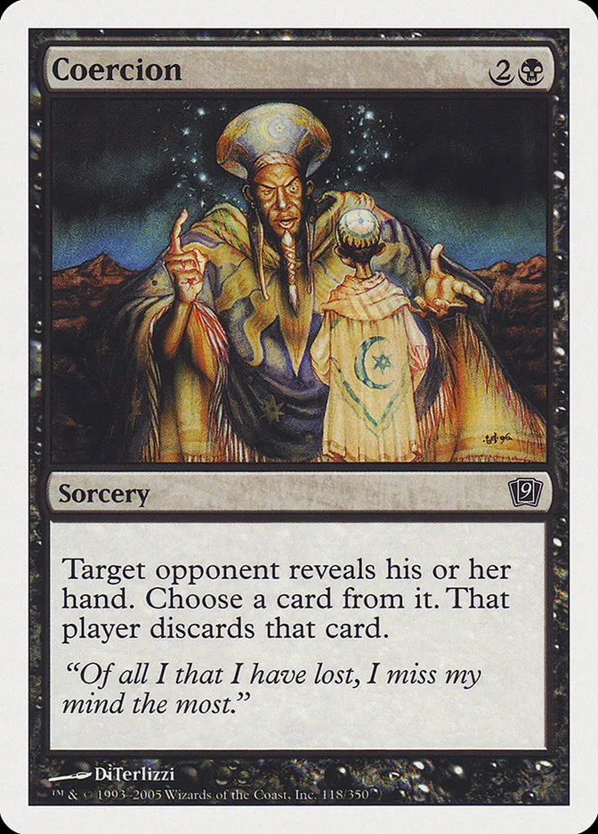 2005 Ninth Edition Coercion common #118 common card image