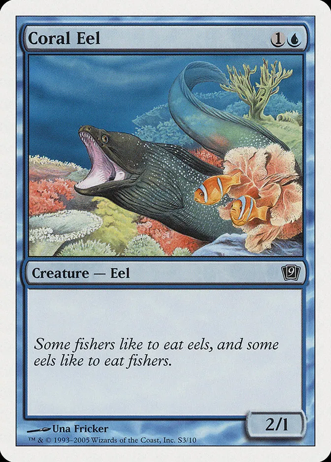 2005 Ninth Edition Coral Eel common #S3 common card image