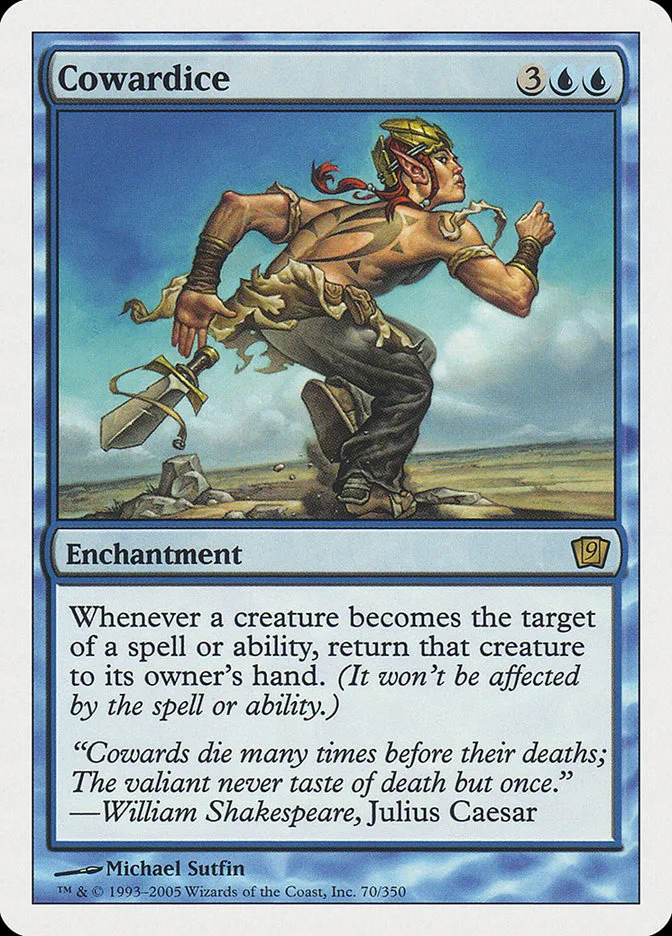 2005 Ninth Edition Cowardice #70 rare card image