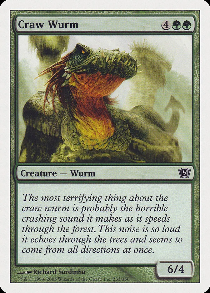 2005 Ninth Edition Craw Wurm common #233 common card image