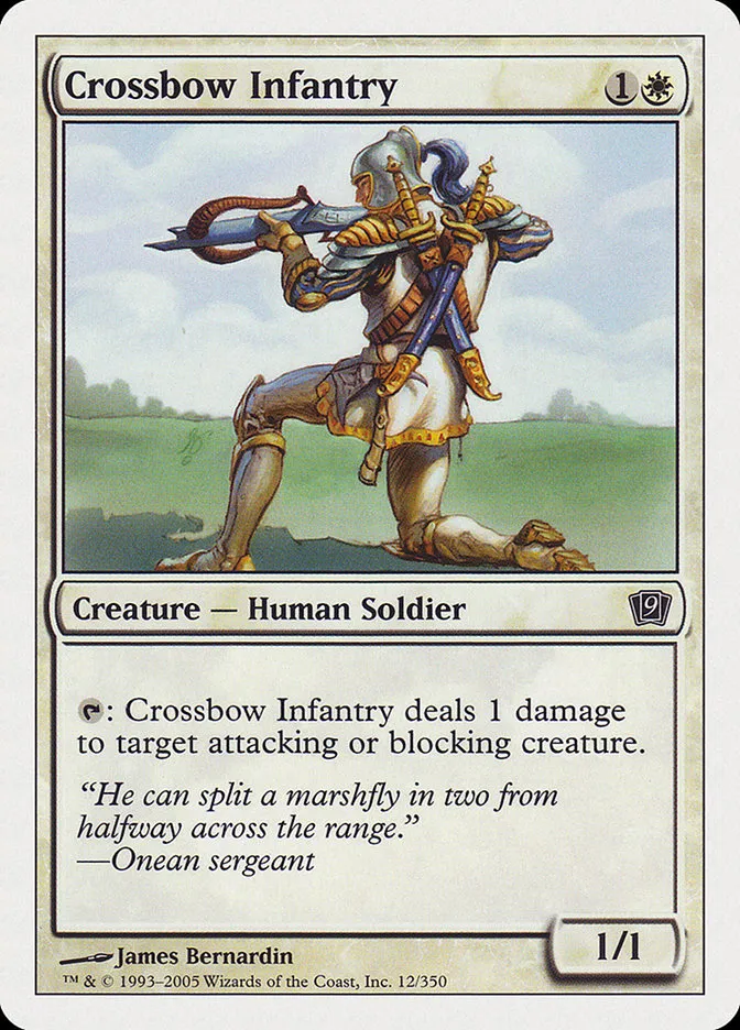2005 Ninth Edition Crossbow Infantry common #12 common card image