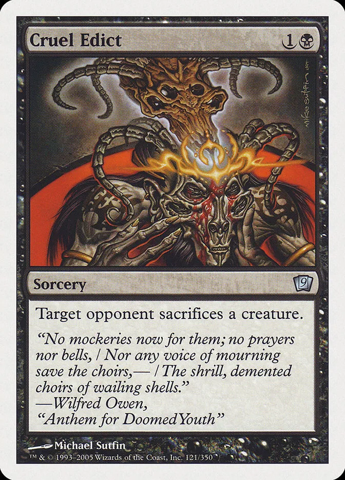 2005 Ninth Edition Cruel Edict #121 uncommon card image