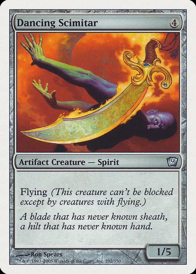 2005 Ninth Edition Dancing Scimitar uncommon #292 uncommon card image