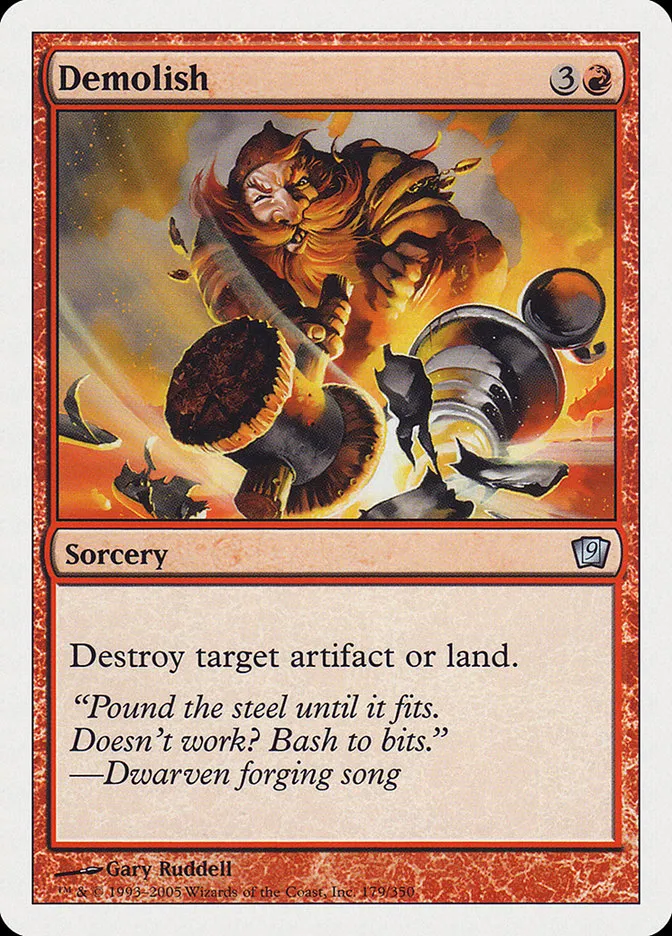 2005 Ninth Edition Demolish uncommon #179 uncommon card image