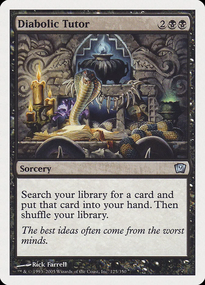 2005 Ninth Edition Diabolic Tutor #125 uncommon card image