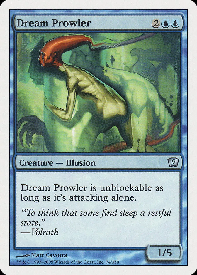 2005 Ninth Edition Dream Prowler #74 uncommon card image