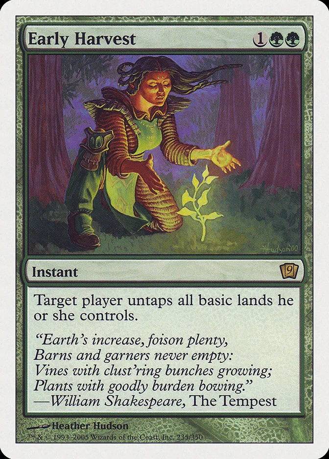 2005 Ninth Edition Early Harvest #235 rare card image