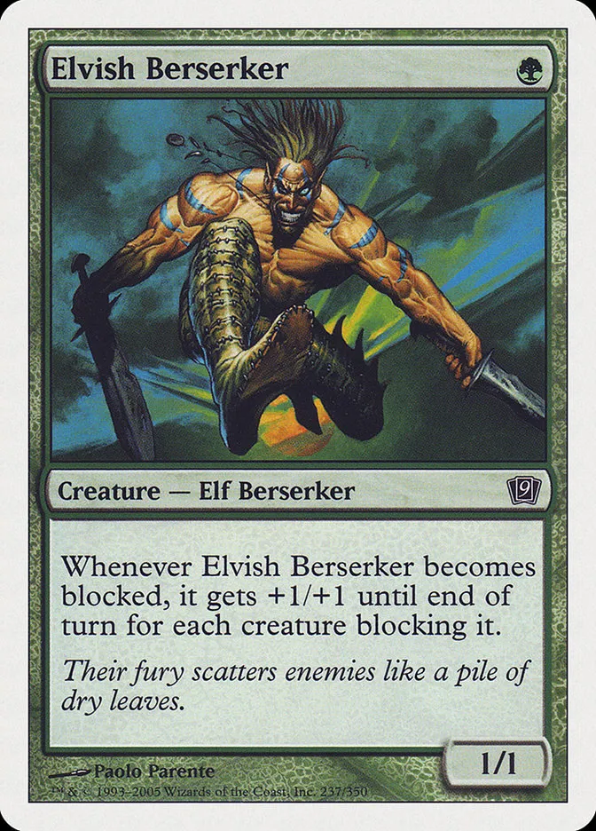 2005 Ninth Edition Elvish Berserker common #237 common card image
