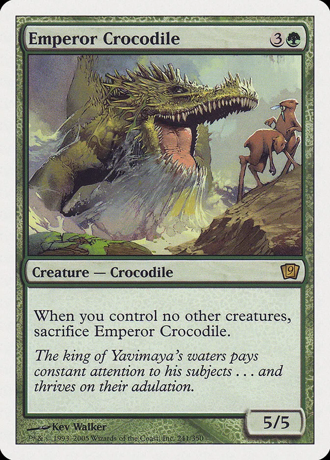 2005 Ninth Edition Emperor Crocodile #241 rare card image