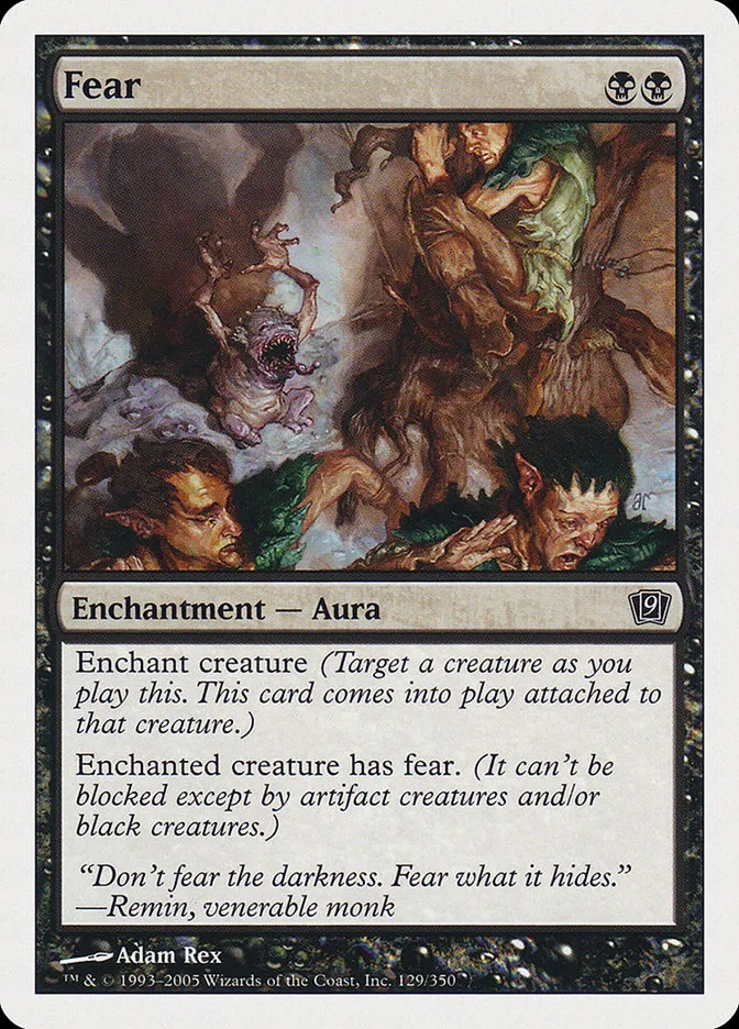 2005 Ninth Edition Fear common #129 common card image