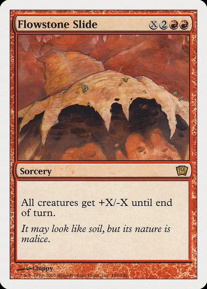 2005 Ninth Edition Flowstone Slide rare #186 rare card image