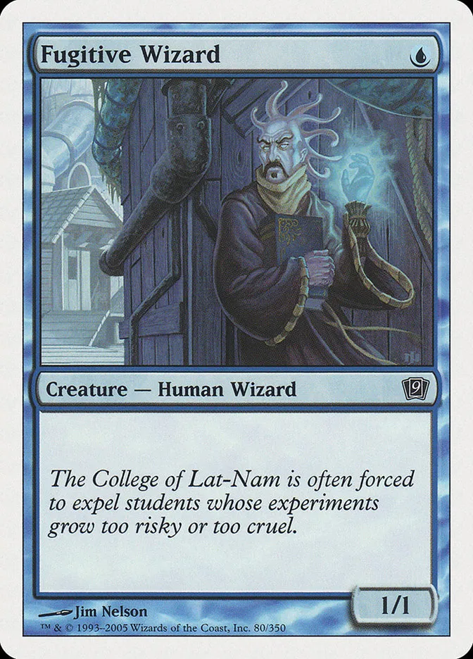 2005 Ninth Edition Fugitive Wizard common #80 common card image