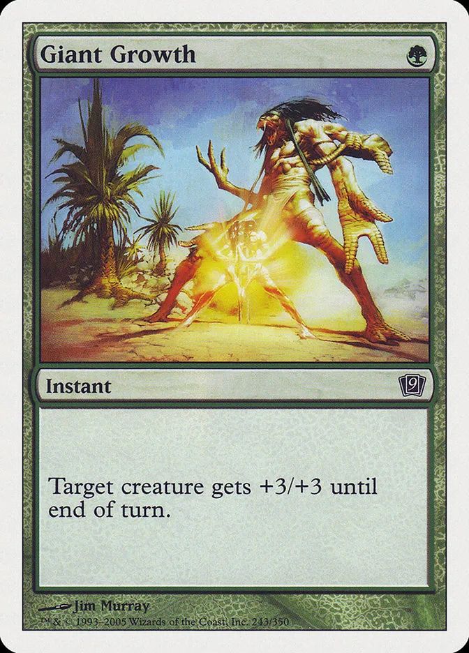 2005 Ninth Edition Giant Growth common #243 common card image