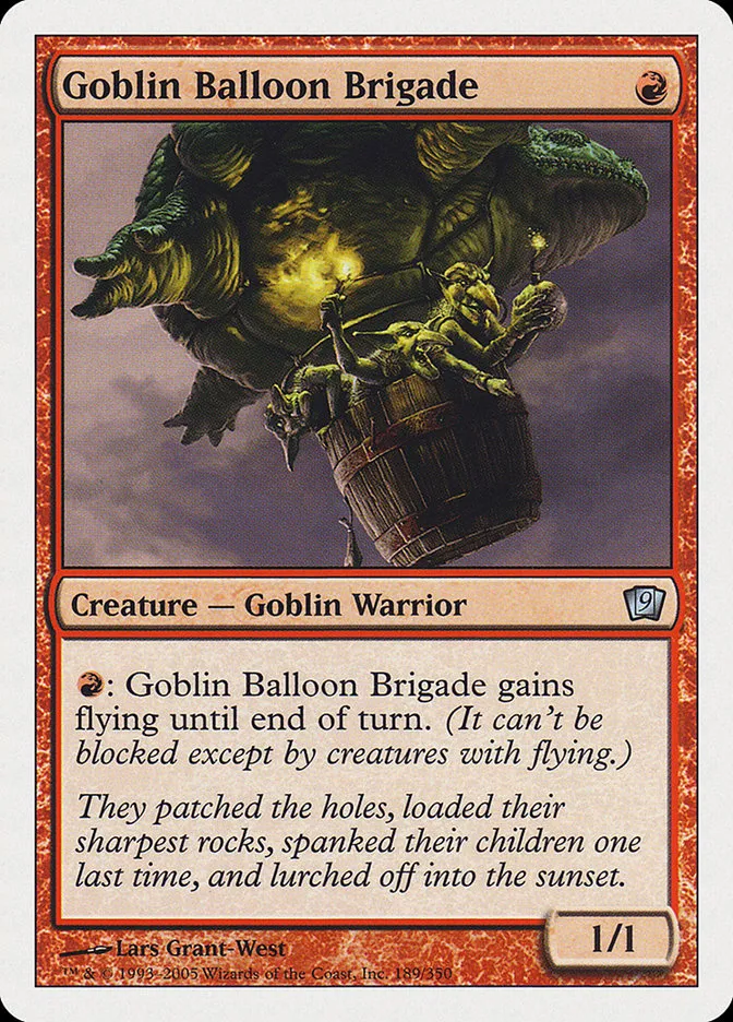 2005 Ninth Edition Goblin Balloon Brigade #189 uncommon card image