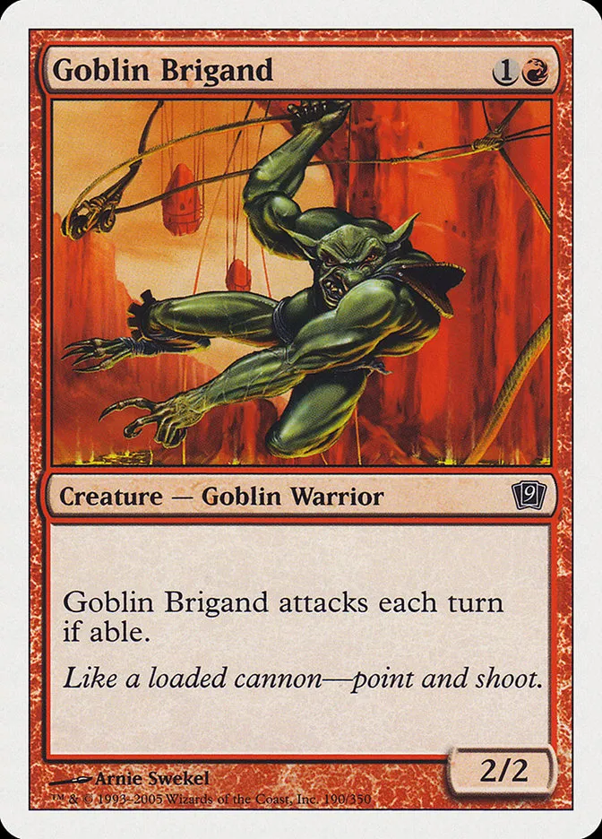 2005 Ninth Edition Goblin Brigand #190 common card image