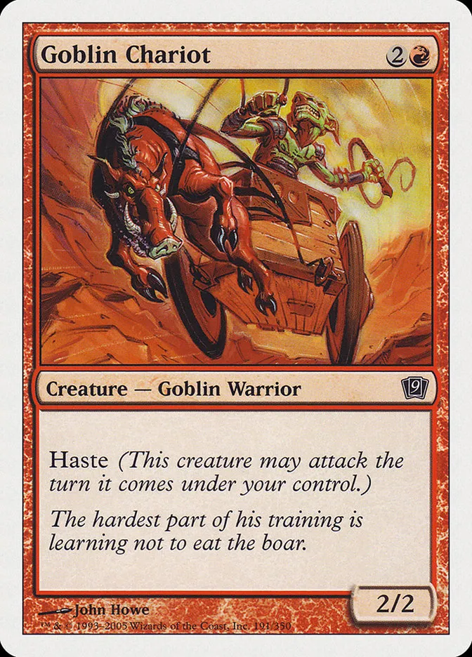 2005 Ninth Edition Goblin Chariot common #191 common card image