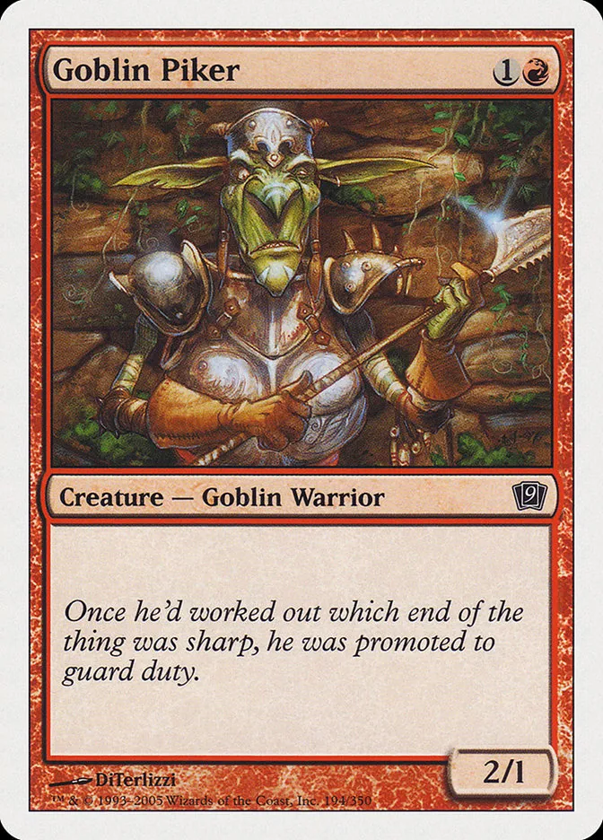 2005 Ninth Edition Goblin Piker common #194 common card image