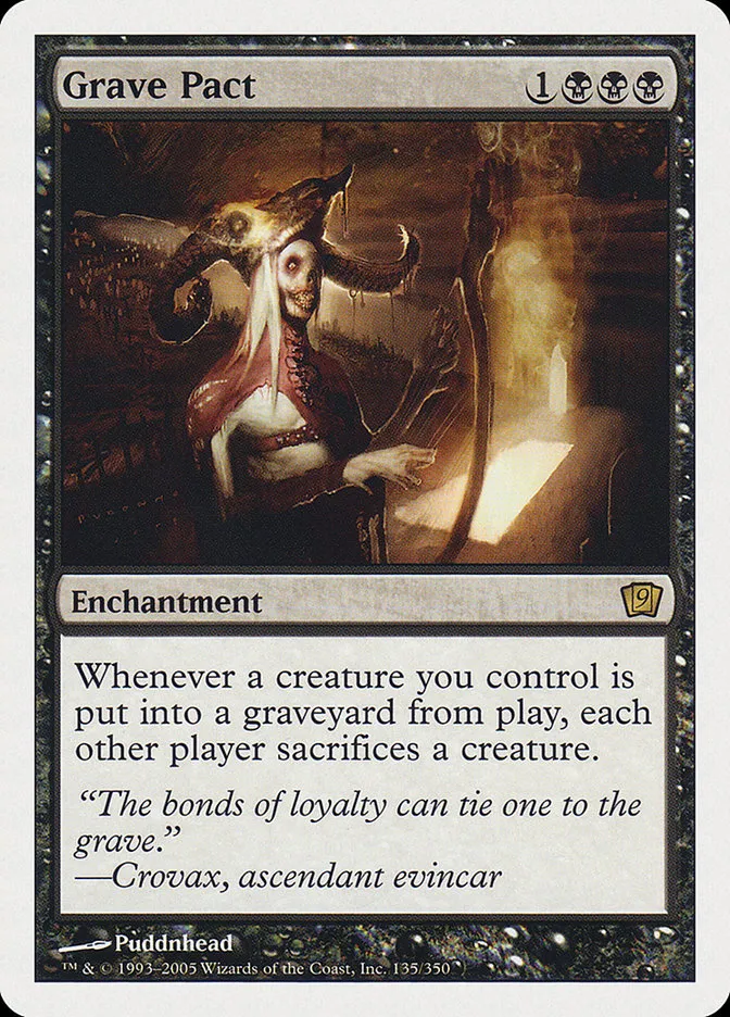 2005 Ninth Edition Grave Pact #135 rare card image