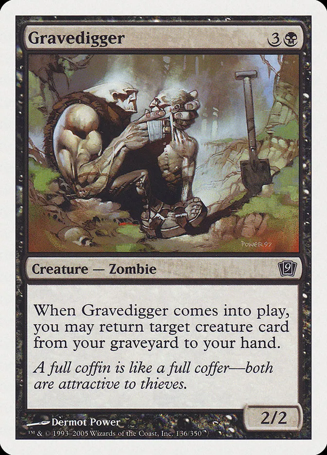 2005 Ninth Edition Gravedigger common #136 common card image