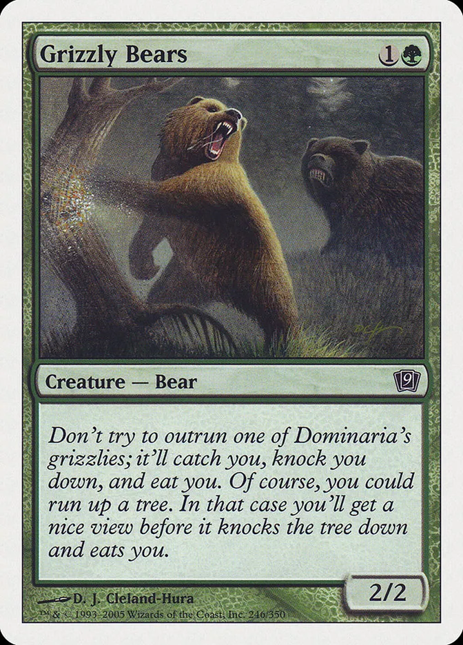 2005 Ninth Edition Grizzly Bears common #246 common card image
