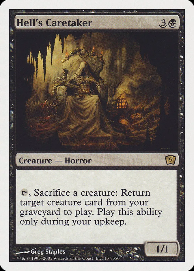 2005 Ninth Edition Hell's Caretaker rare #137 rare card image