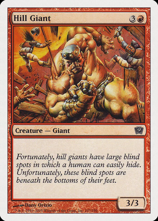 2005 Ninth Edition Hill Giant common #197 common card image