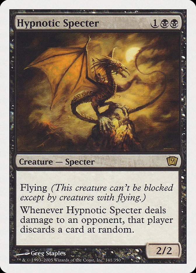 2005 Ninth Edition Hypnotic Specter #141 rare card image