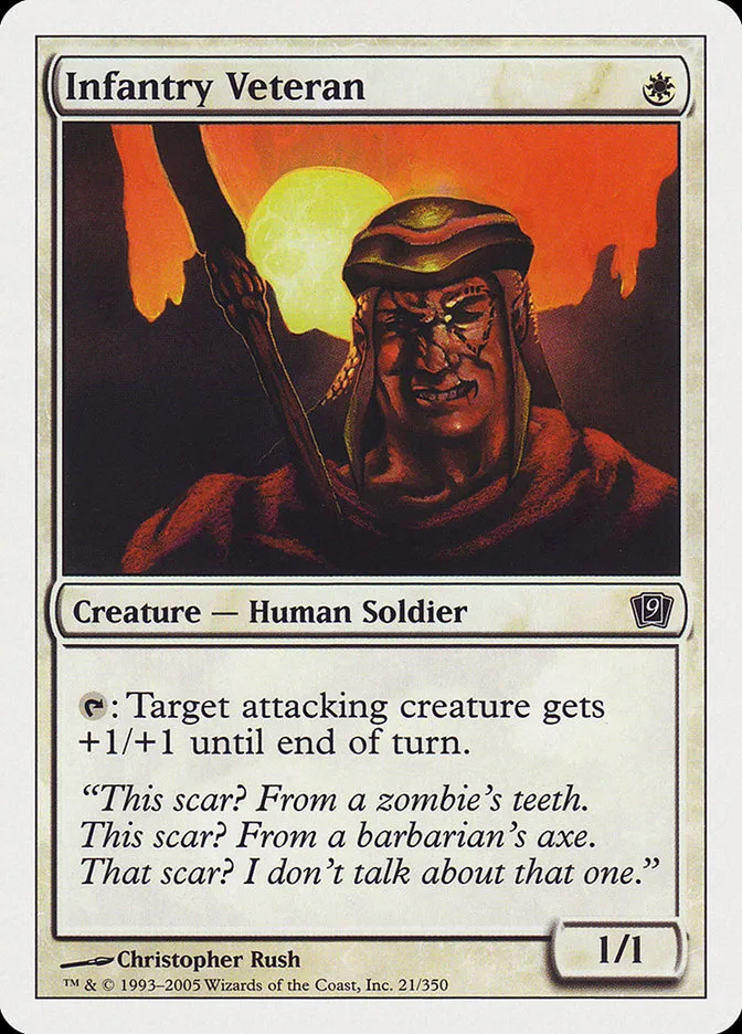 2005 Ninth Edition Infantry Veteran #21 common card image