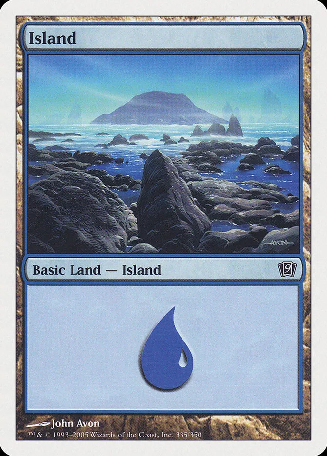 2005 Ninth Edition Island common #335 common card image