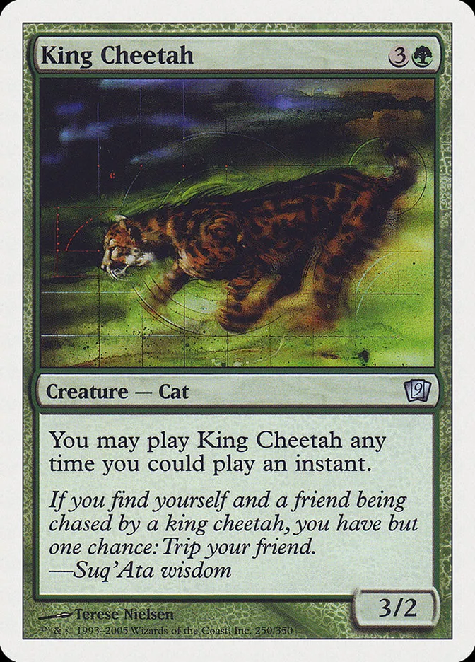 2005 Ninth Edition King Cheetah #250 uncommon card image