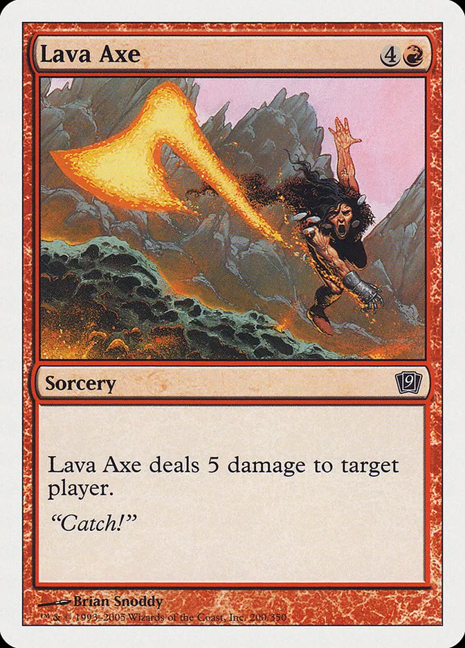 2005 Ninth Edition Lava Axe common #200 common card image
