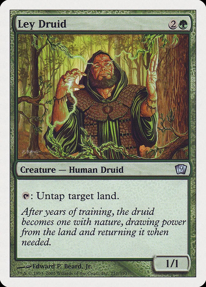 2005 Ninth Edition Ley Druid uncommon #251 uncommon card image