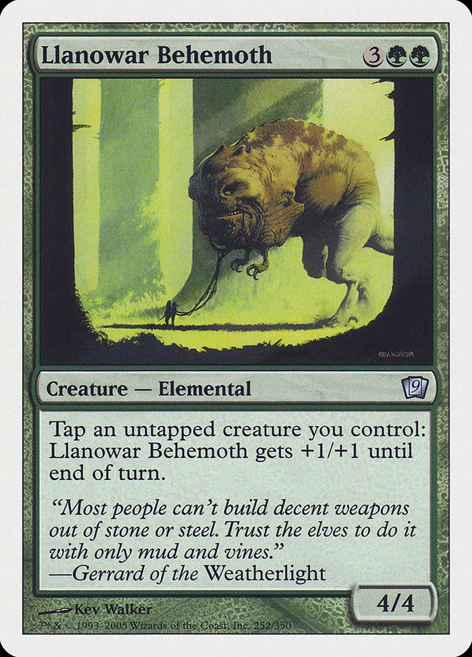 2005 Ninth Edition Llanowar Behemoth uncommon #252 uncommon card image