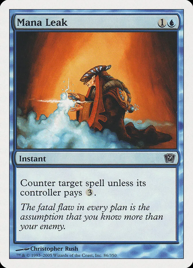 2005 Ninth Edition Mana Leak common #86 common card image