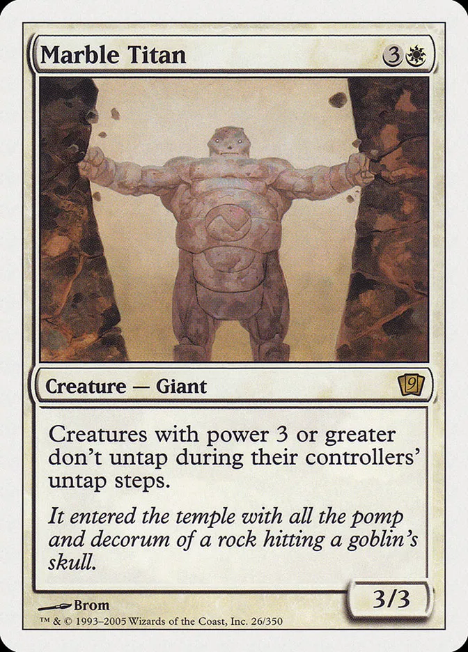 2005 Ninth Edition Marble Titan #26 rare card image