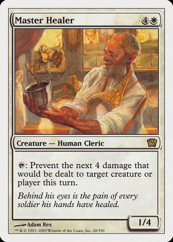 2005 Ninth Edition Master Healer #28 rare card image