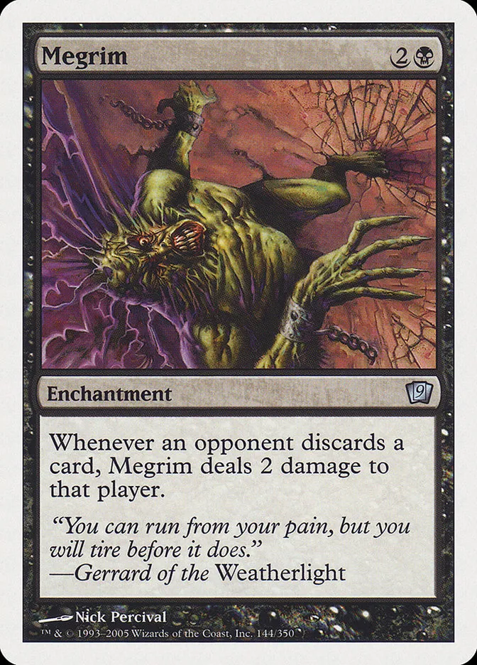 2005 Ninth Edition Megrim uncommon #144 uncommon card image