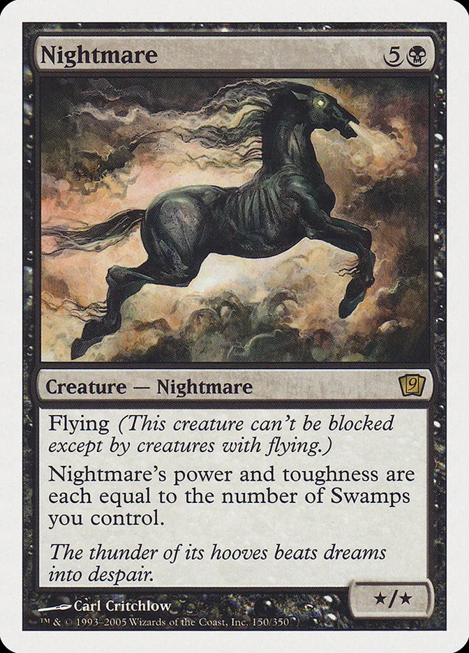 2005 Ninth Edition Nightmare #150 rare card image