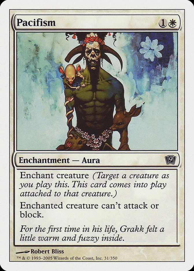 2005 Ninth Edition Pacifism common #31 common card image