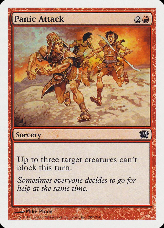 2005 Ninth Edition Panic Attack common #207 common card image