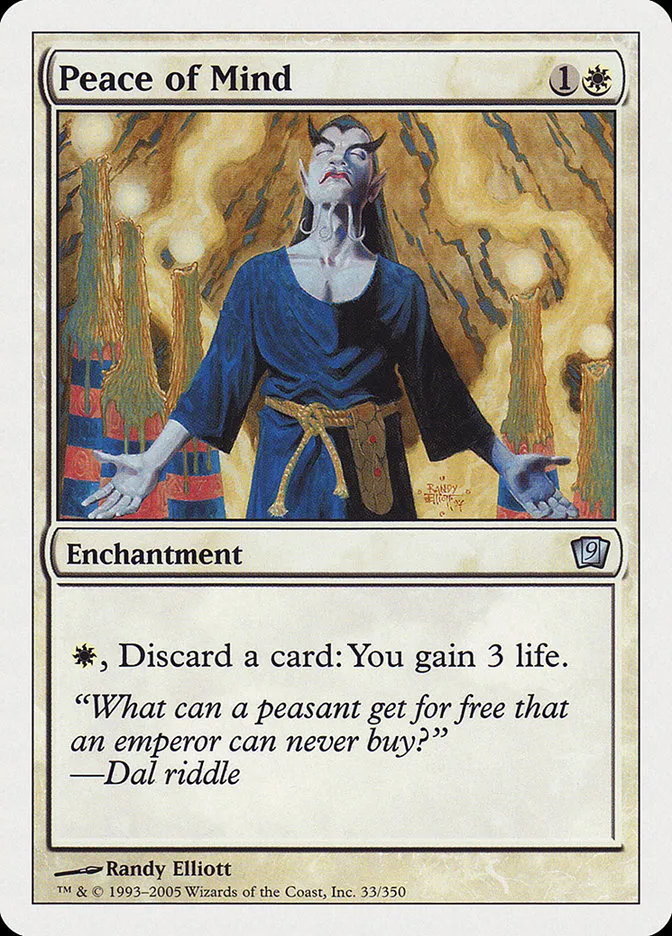 2005 Ninth Edition Peace of Mind #33 uncommon card image