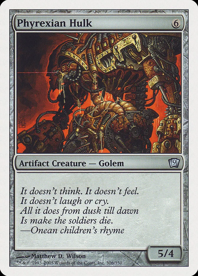 2005 Ninth Edition Phyrexian Hulk uncommon #306 uncommon card image
