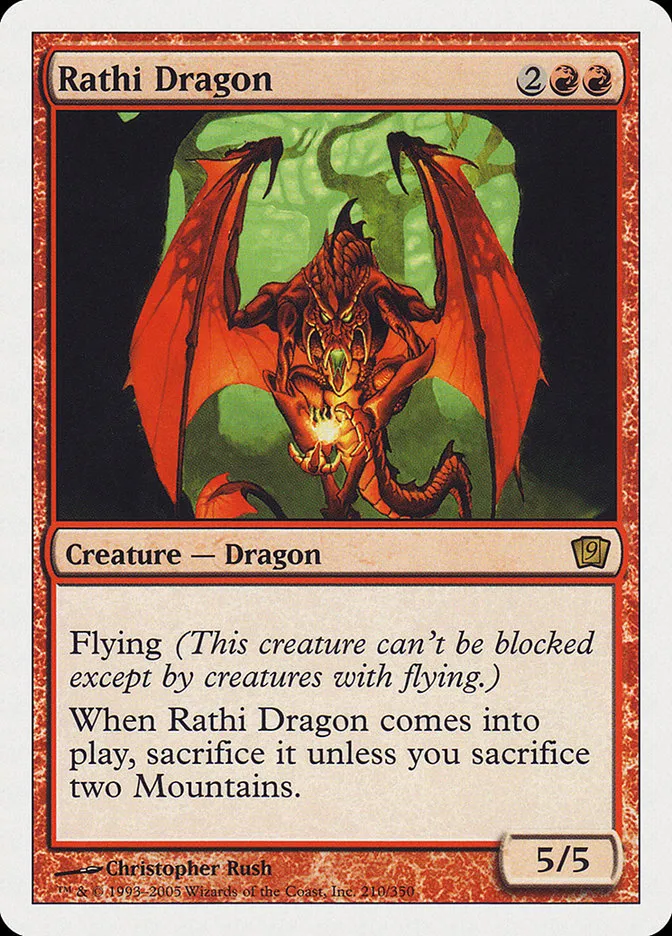 2005 Ninth Edition Rathi Dragon #210 rare card image
