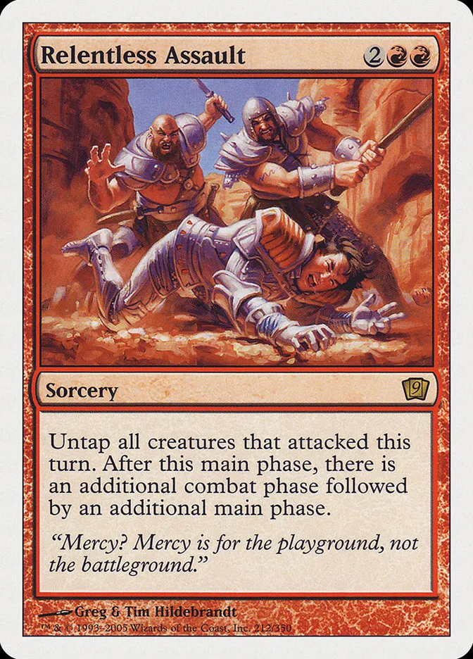 2005 Ninth Edition Relentless Assault #212 rare card image