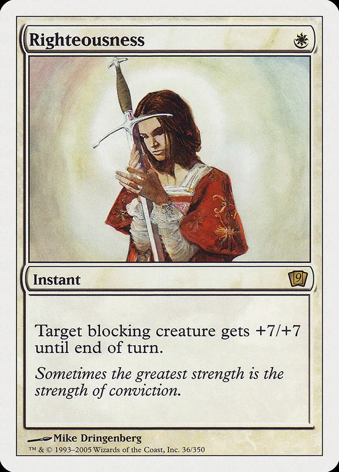 2005 Ninth Edition Righteousness #36 rare card image