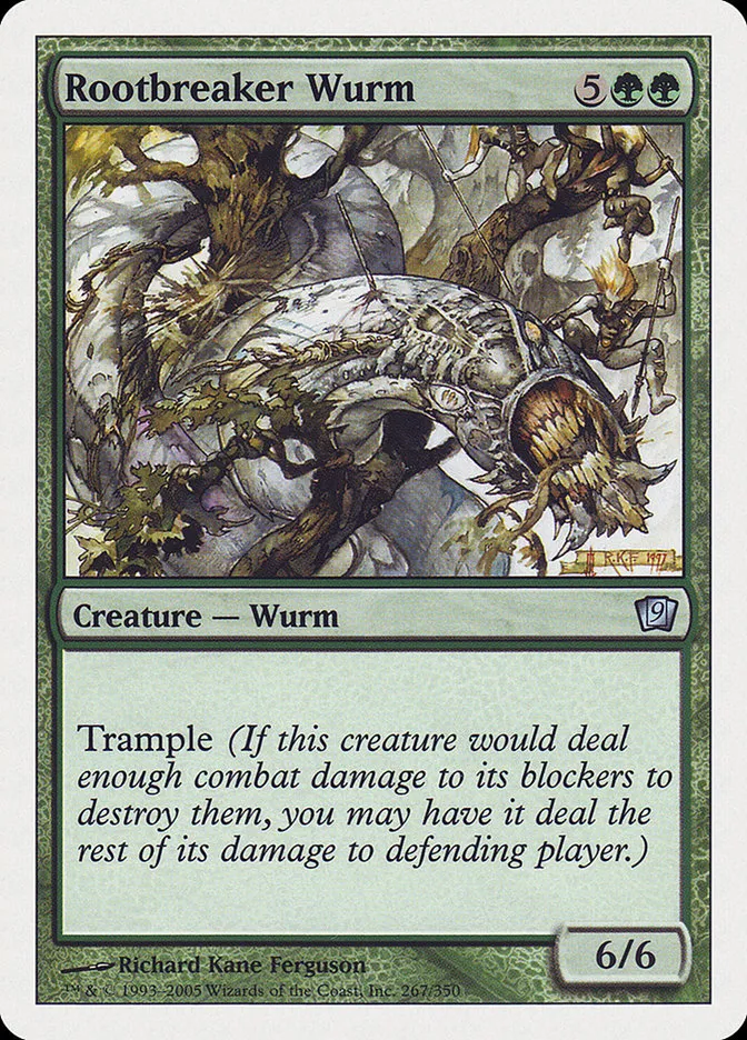 2005 Ninth Edition Rootbreaker Wurm #267 uncommon card image