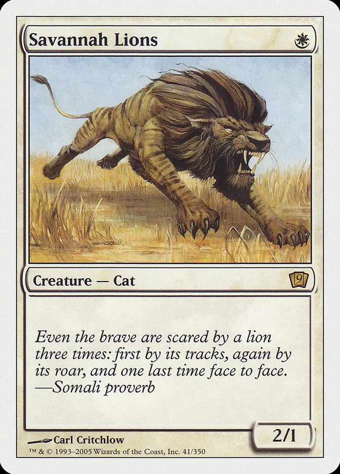 2005 Ninth Edition Savannah Lions #41 rare card image