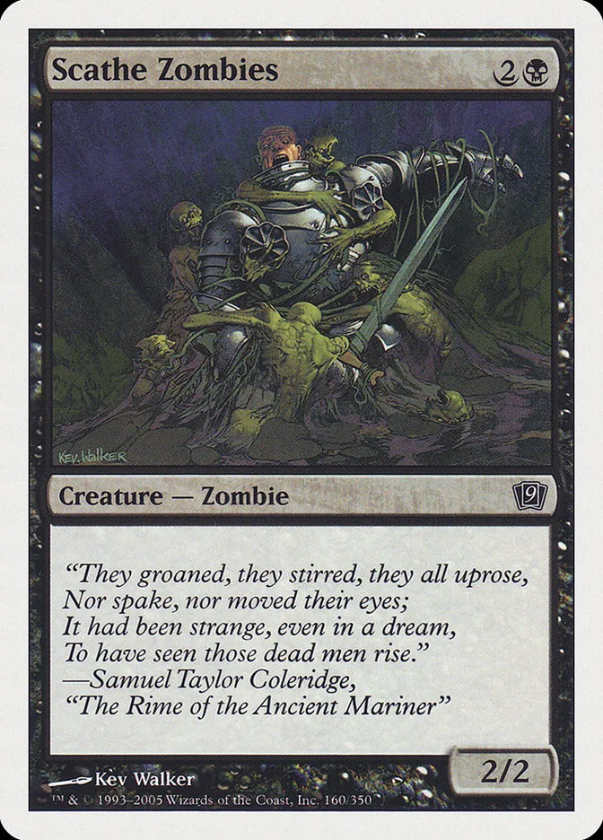 2005 Ninth Edition Scathe Zombies #160 common card image