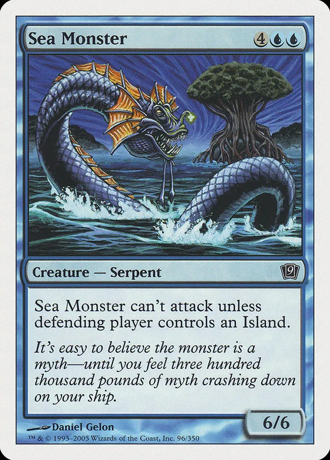 2005 Ninth Edition Sea Monster common #96 common card image